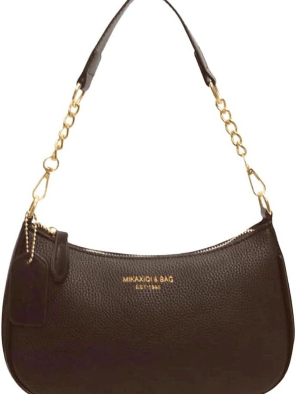 Chic Women's PU Leather Hobo Shoulder Bag with Gold Chain Accent - Stylish